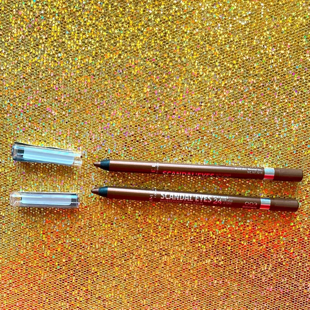 🆕 Pack of Two (2) Rimmel Scandaleyes Waterproof Kohl Kajal Eye Liners Pencils